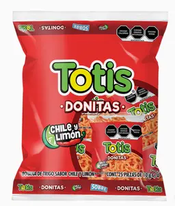 Totis donitas 25 pk Chile y Limon - Totis donuts Chili and Lemon Spicy! Snack