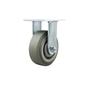 Service Caster MCM-SCC-30R520-TPRRF Replacement for McMaster Carr Caster 30305T67 - Rigid Top Plate Caster with 5 in. Thermoplastic Rubber Flat Tread Gray Wheel - 350 lbs Capacity per Caster