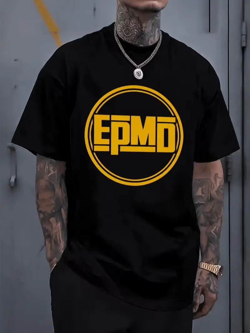 EPMD Classic Hip Hop Band Circle Logo Vintage Men's Graphic T-Shirt