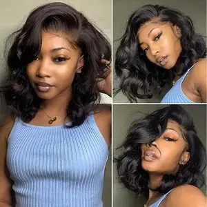 Wear and Go Glueless Body Wave Bob Wig Human Hair Pre Plucked Pre Cut 4X4 HD Transparent Lace Closure Bob Wigs Human Hair for Women Short Bob Wigs Human Hair