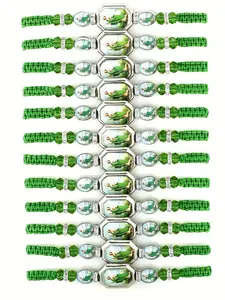 12PCS Saint Jude/Virgin Mary bracelet Rosary Handmade Green Red Knot String Bracelets Luck bracelet Men Or Women As Gifts and Used in Prayer bracelet