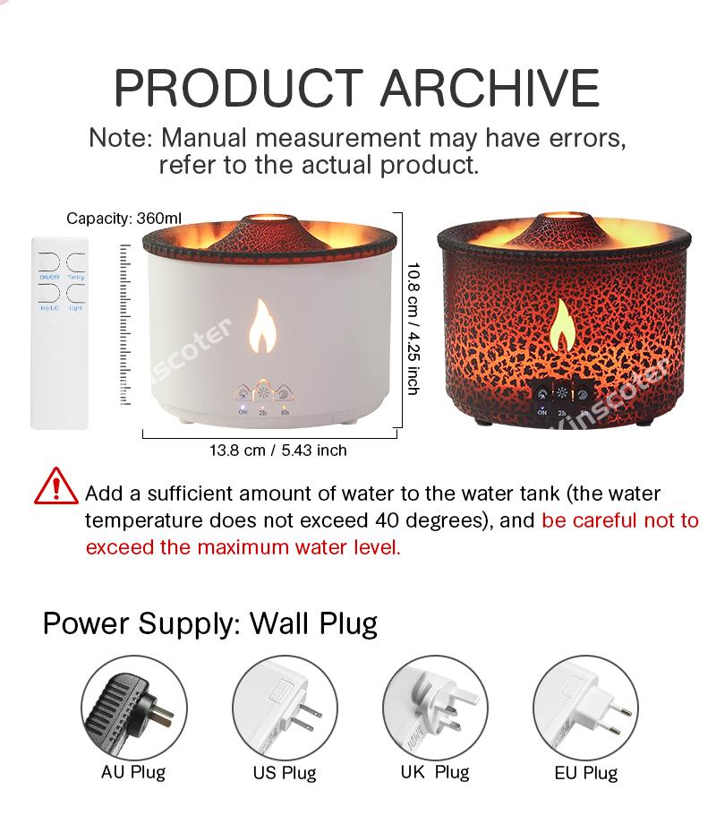 Keinder Volcano Flame Aroma Diffuser