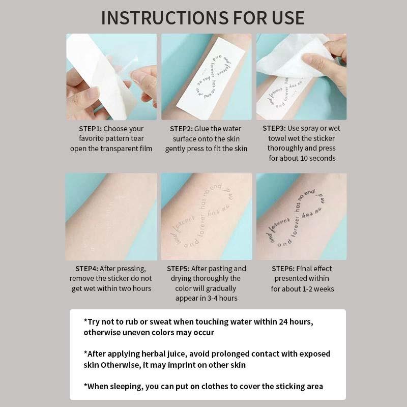 4 Pcs Small Herbal Temporary Tattoo Stickers Set, Dinosaur & Mythical Beast Designs, Semi-Permanent Color, Suitable for Fingers, Hand Back, Behind Ear