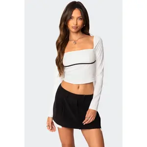 Coco Contrast Square Neck Top
