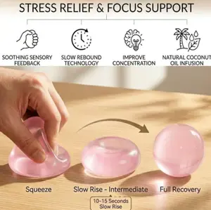 Squeezable maltose candy, anti-stress toy, relieves emotions, slow-rebound compressed transparent gummy candy, anti-stress toy