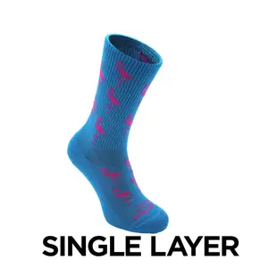 Run Luxe - Crew Length - Flamingo - Single Layer