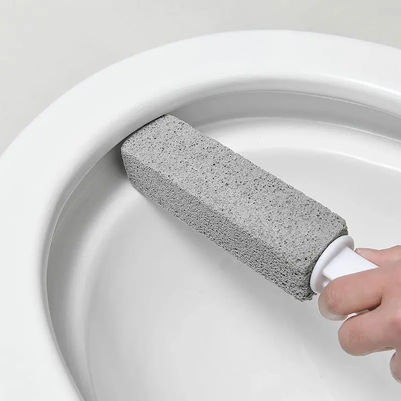 Pumice Toilet Cleaning Brush, 1/2/5 Counts Plastic Toilet Stain Bathroom Scar Cleaning Brush, Yellow Scale Powerful Pumice Brush