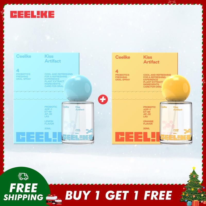 Ceelike Probiotic Oral Spray 2-Pack Set - Choose from Five Flavors, Freshens Breath, Promotes Oral Health