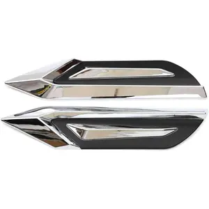 Car Accessories Fit for  Alphard Vellfire   ABS Exterior Air Wing Vent Side Fender Cover Trim PCS Set(Chrome)