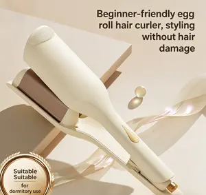 Upgraded 36mm French curling iron is perfect for home and dorm use. It creates large, voluminous waves and uses negative ions to reduce frizz. Easily create wavy hairstyles.