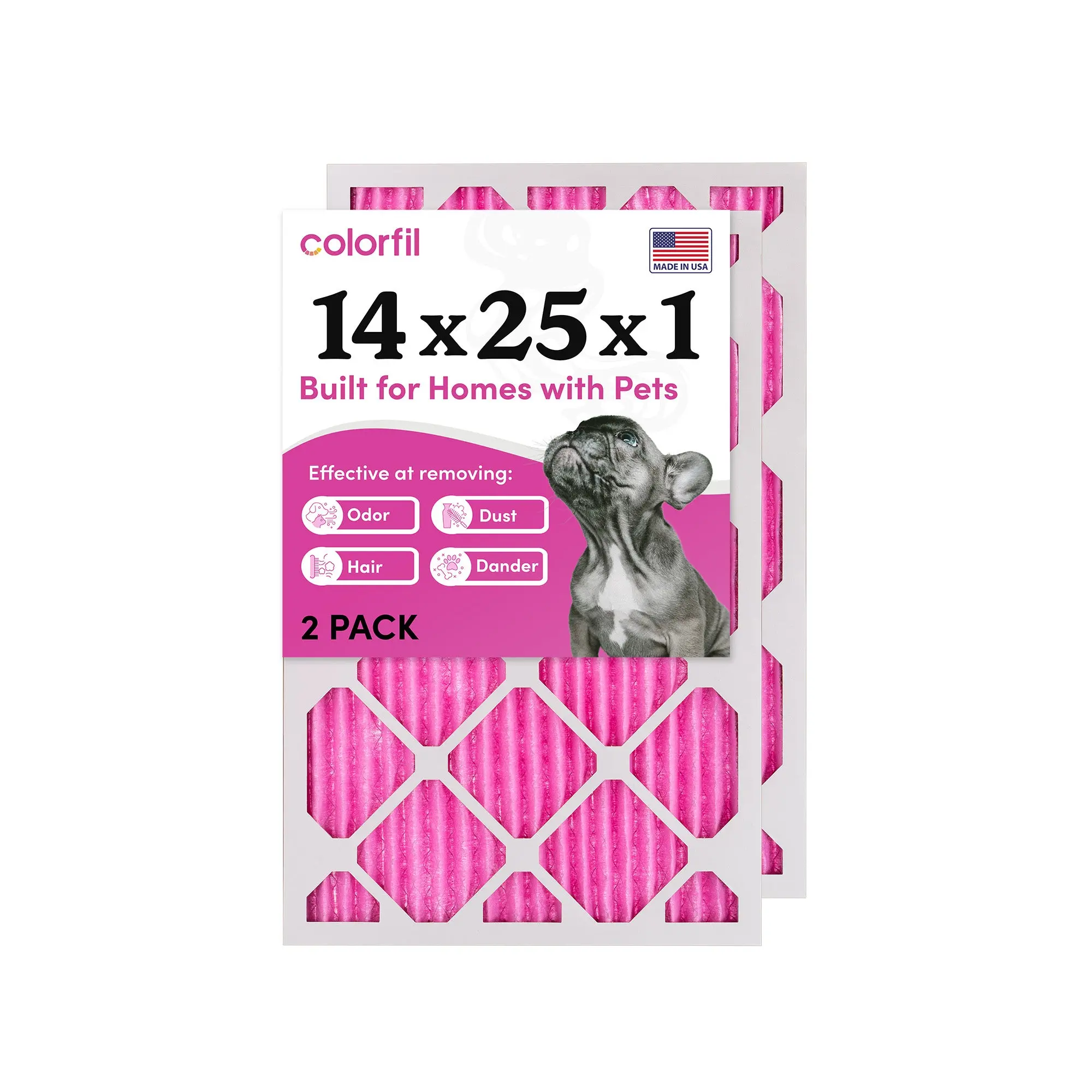 14x25x1 Colorfil Air Filter 2-pack