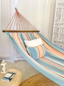 Cotton Hammock, Hammock with spreader bars, Hammock Outdoor Patio, Adult Hammock, Beach Hammock, Fabric Garden hammock, Large Wide Hammock