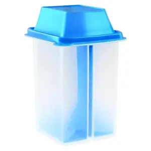 Pickle Container with Strainer BPA Free Jalapeno Container with Strainer for Mess-Free Storage of Condiment Food Pickle Holder with Strainer with Easy to Open Lid Design (Blue)