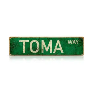 Funny Spanglish Vintage Wall Decor – TOMA WAY Street Sign (16*4 Inch) – Humor Metal Sign Wall Art for Porch, Home, Bar, Garden & Patio, Easy-Hanging Outdoor Decoration, Christmas Gift, Family Wall Decor, Regular Stop Sign
