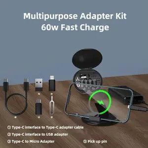 6-in-1 Type-C Adapter Kit | Multifunctional USB & SIM Travel Converter Box   Electronic Charger Tablet Computer