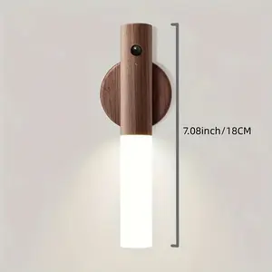 Smart Rechargeable Magnetic Inductive USB IPX4 LED Night Light - Motion Sensor Wall Lamp and Wireless Wall Lamp for Home Bedroom, Kitchen, and Bathroom with Motion Detection Function for Nighttime Anti-Collision and Fall Protection