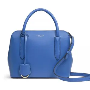 Radley London Liverpool Street 2.0 Medium Ziptop Multiway Tranquil Blue Tote Bag - Smooth Leather, Dual Handles, Secure Zip Closure, Everyday Carryall