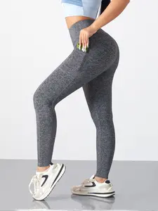 Women's High Waist Sporty Yoga Pants with Pockets, Tight-Fitting Design for All Seasons, Comfortable & Stylish Workout