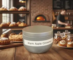 8oz Warm Apple Cinnamon Scented Candle