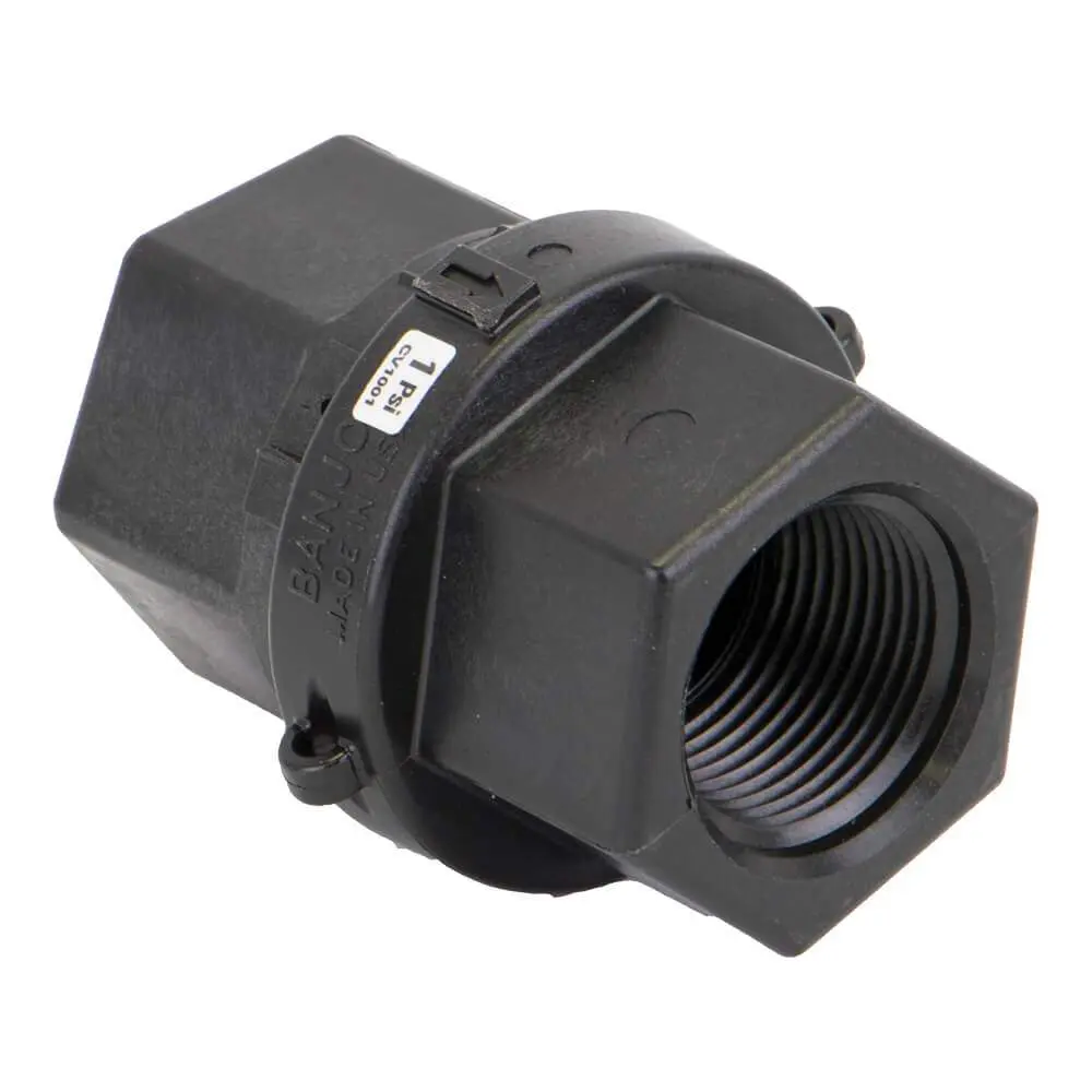 1" FNPT Polypropylene Check Valve with EPDM Seal
