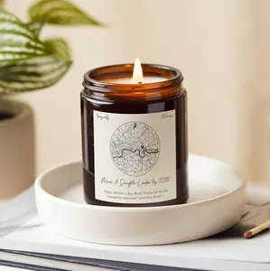 Mother's Day Gift Personalised Candle Bespoke Map