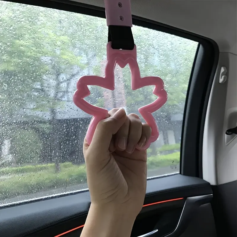 1pc Sakura car static strip decoration warning hanging ring, rear bumper, car interior hand pull ring, Car Ornament, Car Trinkets, Interior Car Accessories, Car Decorations