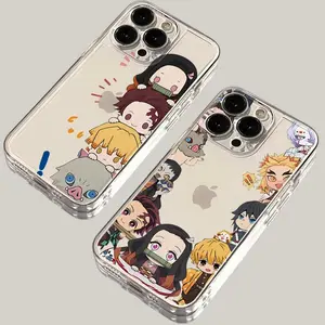 Cute Demon Slayer Phone Case for iPhone 17 Air 16 15 14 13 12 11 Pro Max Plus  Clear Soft Cover