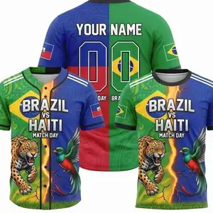 Brazil vs Haiti Fan Jersey Bundle, Custom Name Number Baseball Shirt And T Shirt, 2026 Group Match Day Gift Set For Supporter Fans V72 XST YHE 3L9