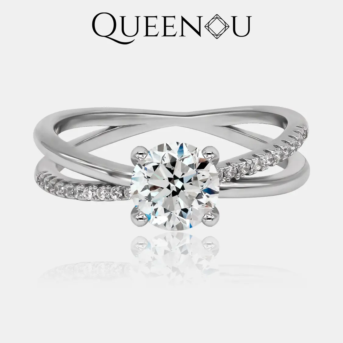 [839] Valentine's Flash Elegant Artificial Gemstone Ring, 1CT Eternal Brilliance Synthetic Moissanite Ring, Elegant Artificial Gemstone Rings