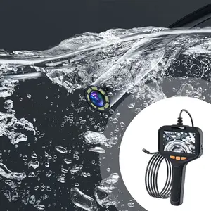 HD1080P Industrial Borescope Camera, Adjustable Light Sewer Drain Pipe Endoscope, Waterproof Snake Cam for Cylinder & Narrow Space Troubleshooting Inspection Tool