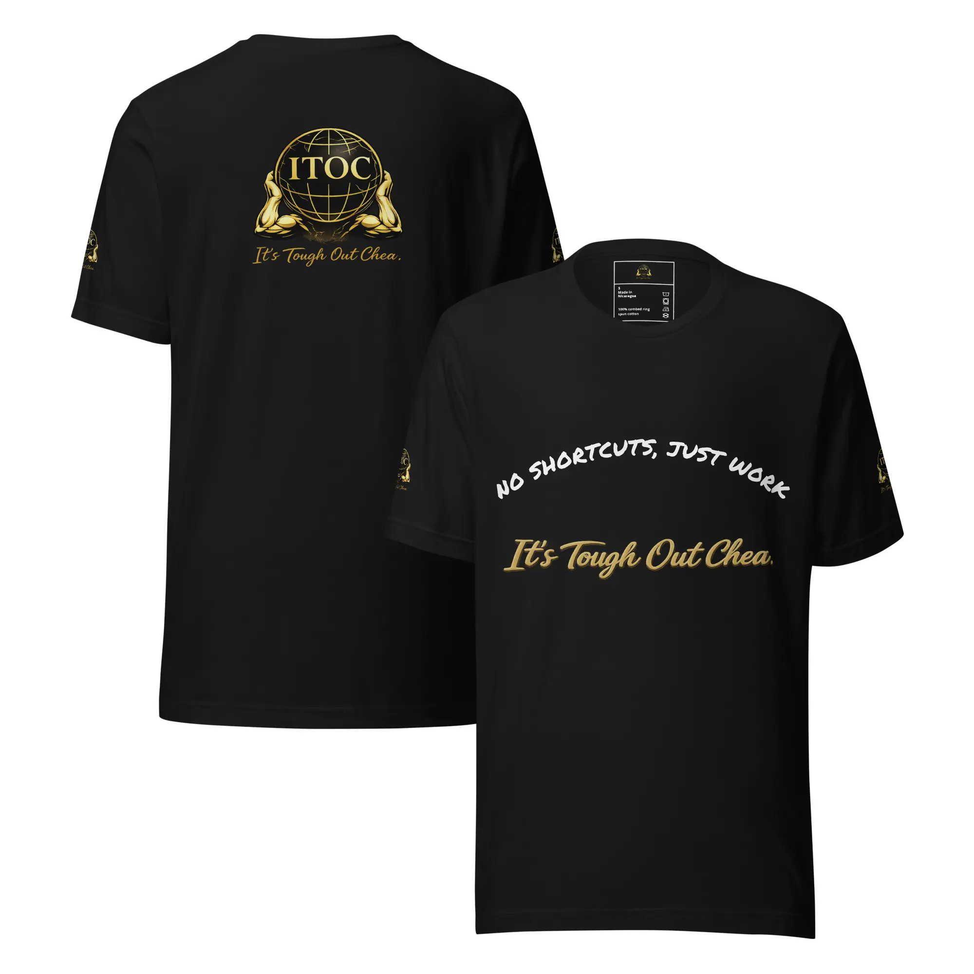 I.T.O.C Core Lightweight T-Shirt – “No Shortcuts, Just Work” (Whitemark)