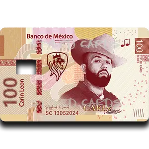 100 peso carin leon credit card skin