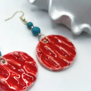 Cipopo Ceramic Elegance Handcrafted Hook Earrings Hypoallergenic Lightweight for All Day Comfort Unique Textures Delicate Finishes