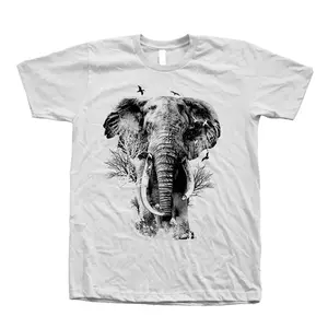 Elephant Graphic T-Shirt Unisex Animal Print Tee