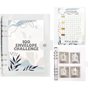 100 Envelopes  Challenge Binder - Pre-numbered Pockets, , Savings Book for Easy  Management, 100 Days Challenge