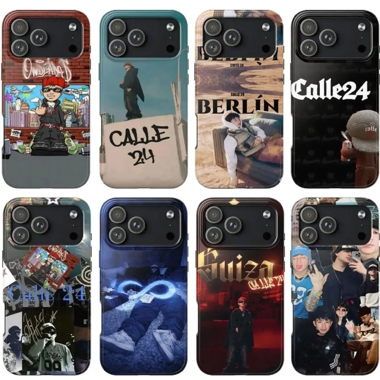 Calle 24 Music Inspired Phone Case Compatible with iPhone 11–17 & Samsung S23–S25, Street Style Protective TPU Cover, Shockproof Slim Shell