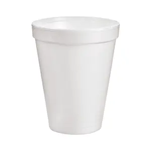 Lightweight Disposable DART 10J10 Foam Drink Cups - 10 oz, White, 1000 Count