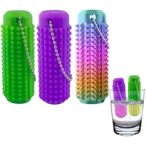 Compact Spiky Knuckle Fidget Keychain Toy, Mild Sensory Stimulation for Stress Relief, Portable and Discreet for Travel and Everyday Use