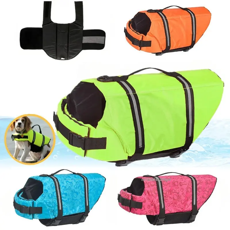 Dog Life Jacket Swimming Vest with Reflective Strips, Rescue Handle, Chafe-Free Mesh, Buoyancy Support - Multi-Size XS-S for Sailing, Boating, Kayaking