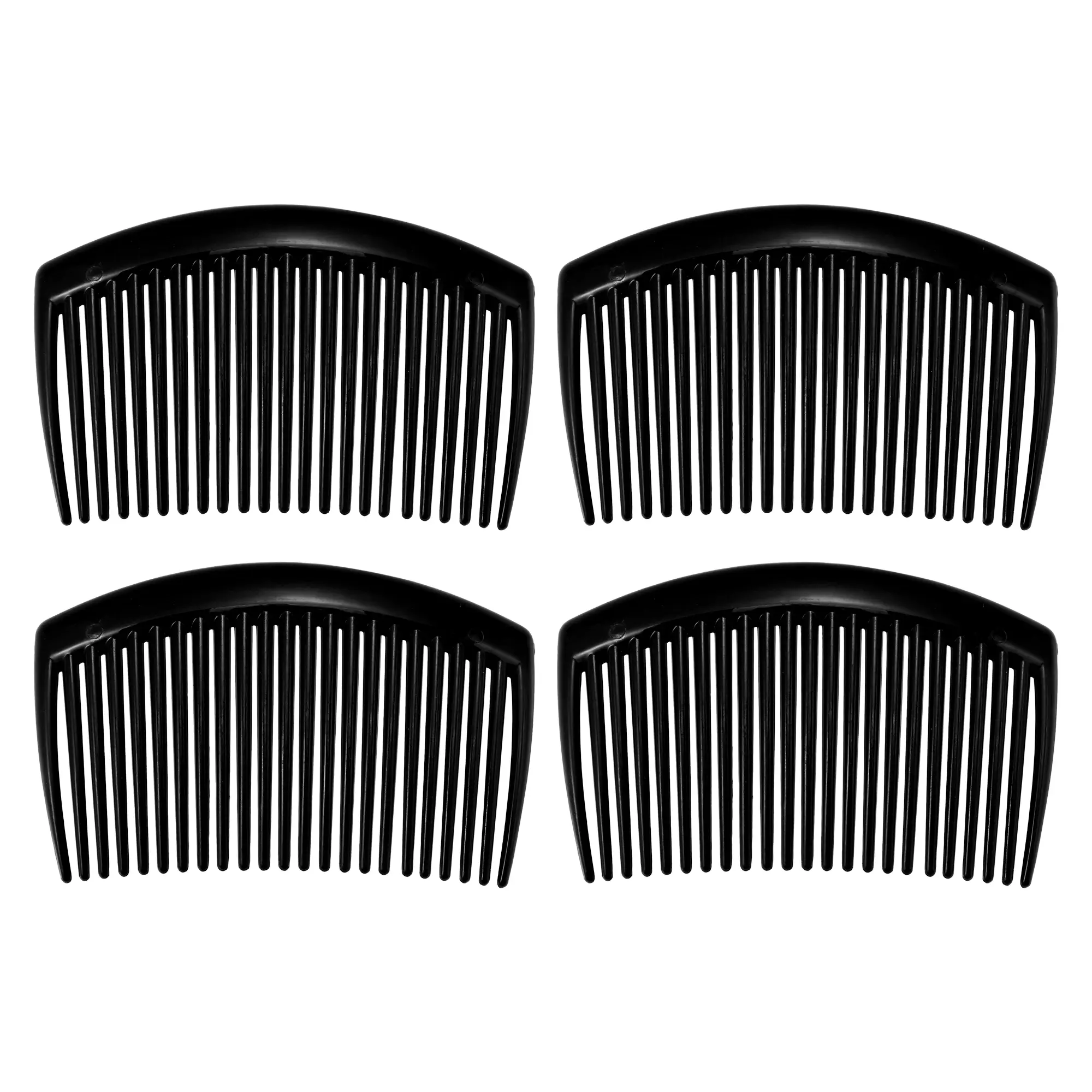 VOCOSTE 4 Pcs Classic Side Clip Hair Comb, Teeth Hair Combs Hair Clip Comb Plastic, 3"