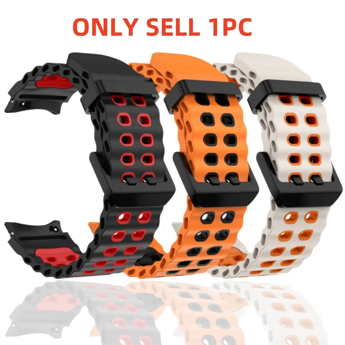 New Oceanic Dual Color Watch Band, Silicone Strap for Samsung Galaxy Watch 7/6/5/4/fe, Soft Breathable Skin-Friendly, Ideal Gift, Smart Watch Accessories, Smartwatch Accessories