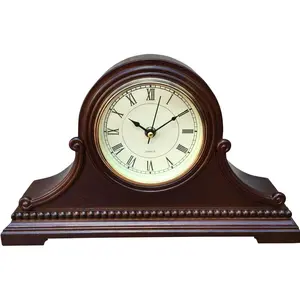 Mantel Clocks,  Operated, Silent  Mantle Clock with Westminster Chimes  The Hour, Solid Wooden Shelf Decorative Chiming Table Clock, 9" x 16" x 3"