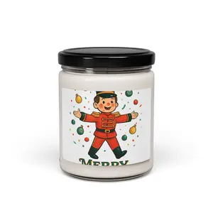 Nutcracker Illustration Candle | Scented Soy Candle, 9oz