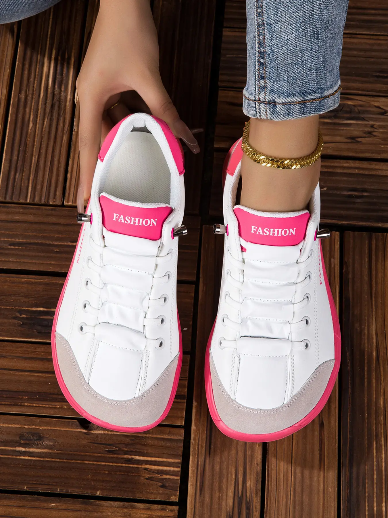 Women's Wide Head Casual Sports Shoes, Lightweight Anti-Slip Spring Fitness, Wide Sole Large Size, Fashionable Outdoor Running, Stylish Walking Shoes, Trendy Walking Shoes, Daily Walking Shoes, Trending Shoes