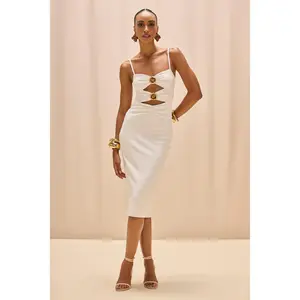 JADE KNIT CUT OUT MIDI DRESS