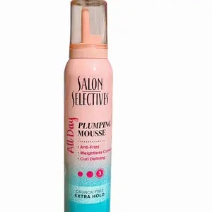 All day Plumping mousse salon selectives, anti frizz,weightless control,curl defining, crunch free extra hold mousse Nt wt 4oz-113g