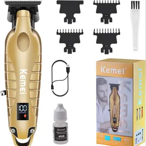 Kemei 2293 Cordless Hair Trimmer, Zero Gap Detail Clipper, Professional Electric Precision Trimmer, Rechargeable Battery Included, Wireless Hair Trimmer