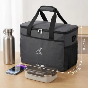 Collapsible Insulated Lunch Bag 30L Large Capacity Foldable Easy Storage Portable Thermal Cooler for Picnic Camping & Groceries Organiser