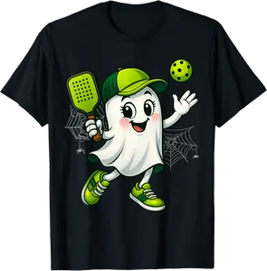 Boo Ghost Halloween Pickleball Pickle Ball Mens Womens T-Shirt - Lyasiamcmi Shop 75B0FNJ5HFJ5