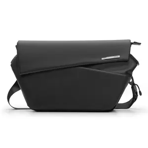 Inateck Sling Bag, Stylish Crossbody Bag with Adjustable Shoulder Strap, Water-resistant Shoulder Bag for Men and Women Multipurpose Sling Backpack for Travel, Cycling, Work, Sport, Black